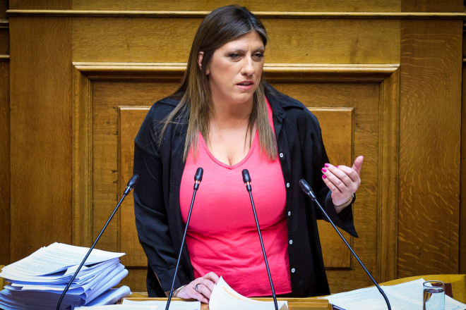 Η Ζωή Κωνσταντοπούλου στη χθεσινή συζήτηση στη Βουλή/ Eurokinissi Τατιάνα Μπόλαρη
