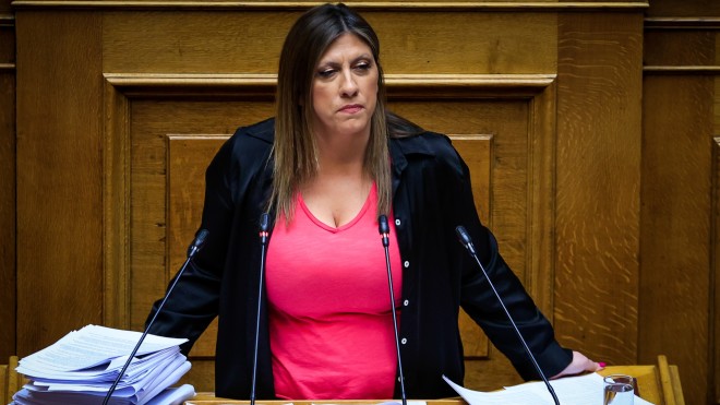 Η Ζωή Κωνσταντοπούλου στη χθεσινή συζήτηση στη Βουλή/ Eurokinissi Τατιάνα Μπόλαρη