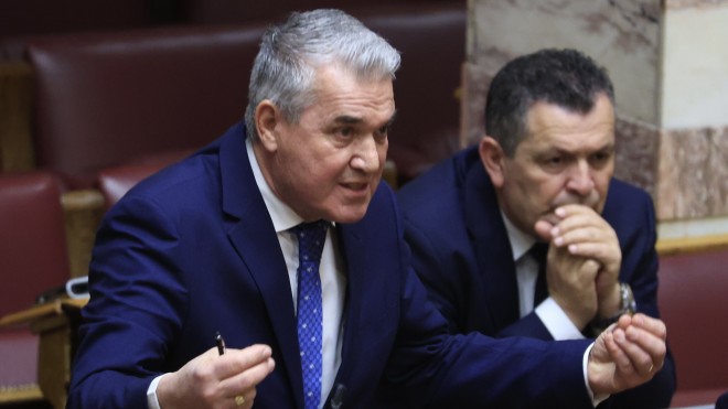 Ο Δημήτρης Κυριαζίδης στη χθεσινή συζήτηση της Βουλής/ Eurokinissi Τατιάνα Μπόλαρη