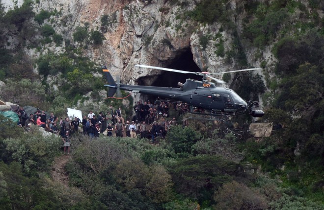 Οδύσσεια: Στιγμιότυπο από τα γυρίσματα της ταινίας στην Πύλο/ NDP Νίκος Ζότος
