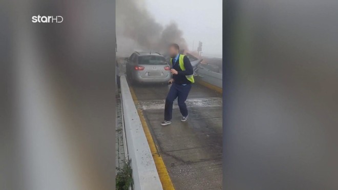Βίντεο από το τροχαίο στα διόδια Κοζάνης