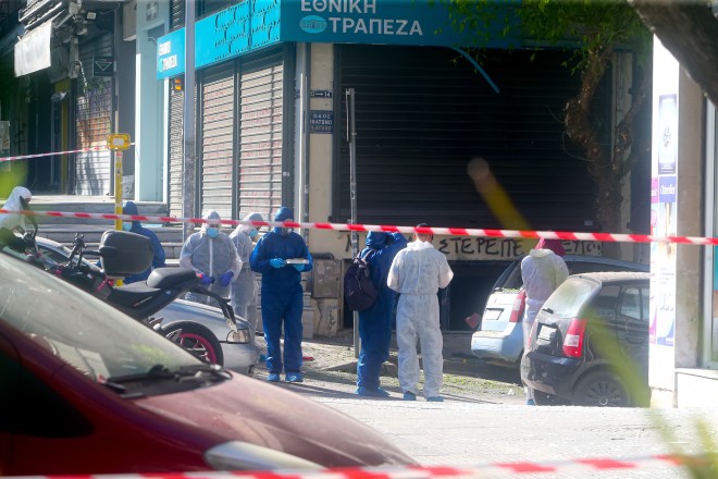 Το σημείο όπου σημειώθηκε η έκρηξη στη Θεσσαλονίκη/ ΙΝΤΙΜΕ ΜΩΥΣΙΑΔΗΣ ΓΙΑΝΝΗΣ