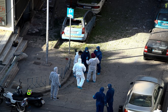 Το σημείο όπου σημειώθηκε η έκρηξη στη Θεσσαλονίκη/ ΙΝΤΙΜΕ Παπανίκος Γιάννης