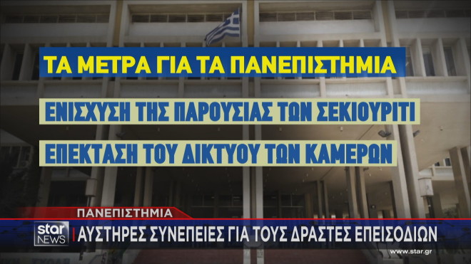 Πανεπιστήμια: Aυστηρές συνέπειες για τους δράστες επεισοδίων