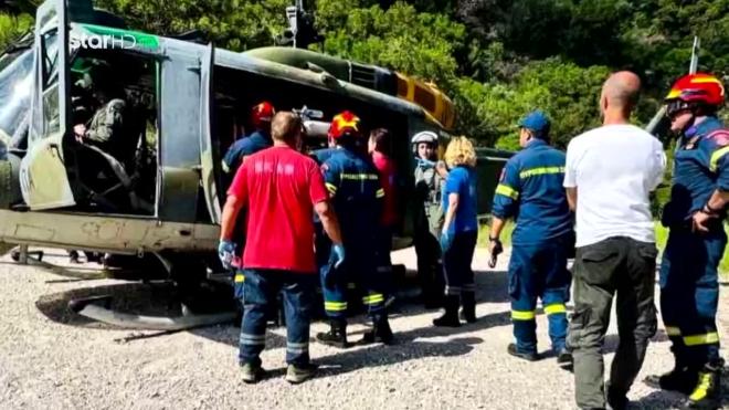 Νέδα: Στιγμιότυπο από την αεροδιακομιδή του 4χρονου