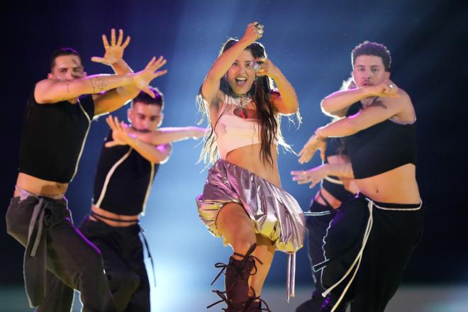 Η Μαρίνα Σάττι στον περσινό τελικό της Eurovision / AP Images / Martin Meissner
