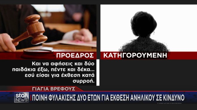 Η ερώτηση του προέδρου του δικαστηρίου στην κατηγορούμενη για το βρέφος 