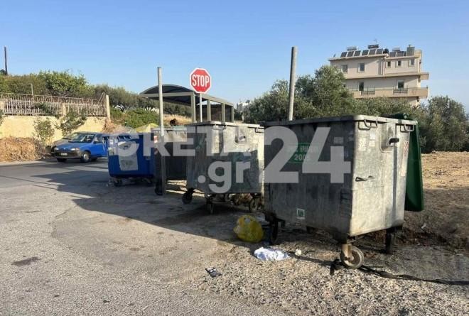 Οι κάδοι όπου η μητέρα πέταξε το μωρό της στο Ηράκλειο - creta24.gr