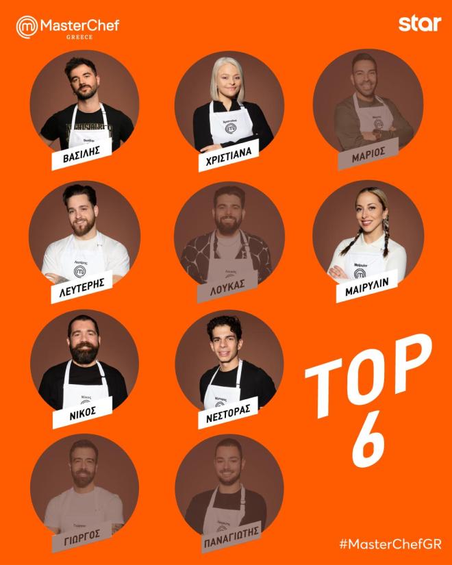 Η τελική εξάδα του MasterChef
