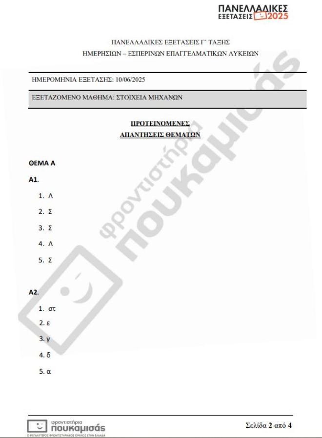 Πανελλήνιες 2025: Τα θέματα & οι απαντήσεις που έπεσαν σήμερα 10/6 στα ΕΠΑΛ