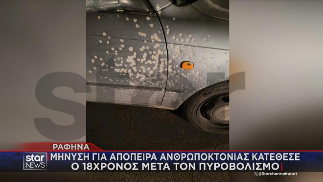 Σουρωτήρι το αυτοκίνητο από τις σφαίρες στη Ραφήνα 