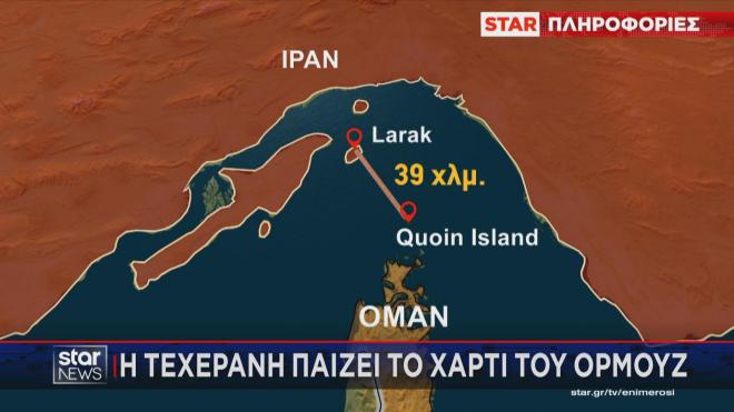 Ο χάρτης των Στενών του Ορμούζ 
