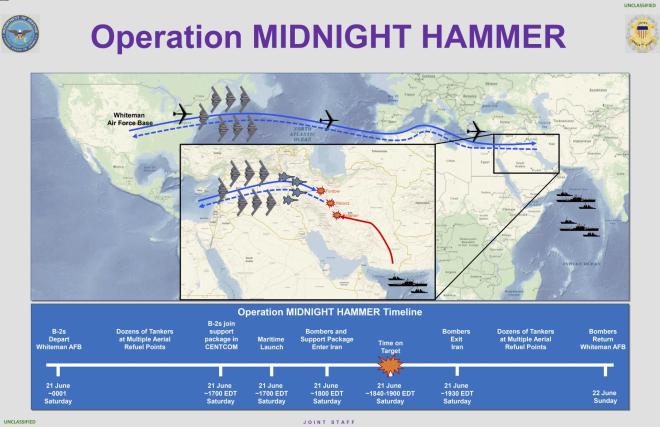 Χτύπημα ΗΠΑ στο Ιράν: Πώς έγινε η επιχείρηση «Midnight Hammer»