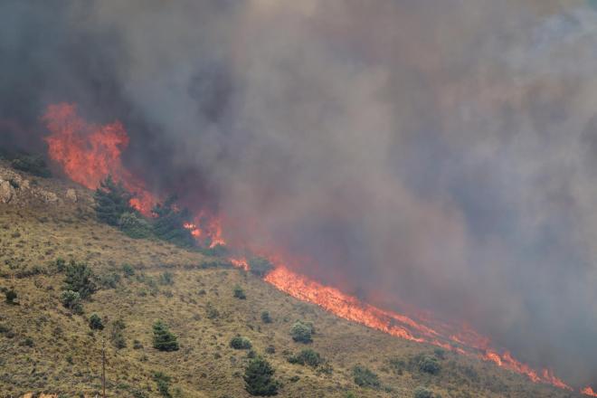 Για τρίτη μέρα μαίνεται η μεγάλη φωτιά στη Χίο - Eurokinissi