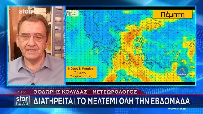 Ο καιρός από τον Θοδωρή Κολυδά 