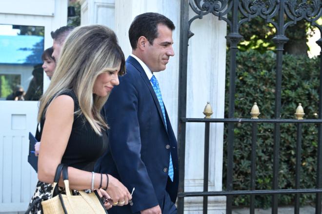 Ο Θάνος Πλεύρης με τη σύζυγό του