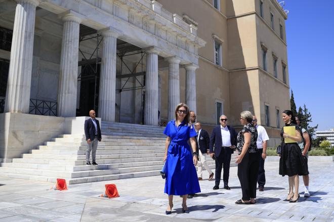 Η Μαρία Καρυστιανού στη Βουλή 1