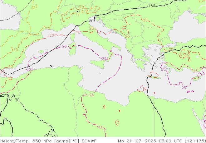 Xάρτης Κολυδά για καύσωνα Ιουλίου 2025