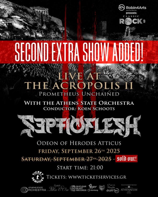 Εxtra show για τους Septicflesh στο Ηρώδειο