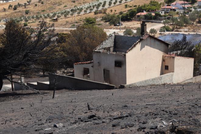 Φωτιά Κερατέα: Καταστροφές στην περιοχή Τογάνι- Εurokinissi Γιάννης Παναγόπουλος