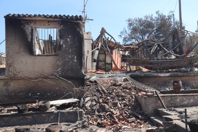 Φωτιά Κερατέα: Καταστροφές στην περιοχή Τογάνι- Εurokinissi Γιάννης Παναγόπουλος