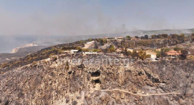 Καταστροφές στη Ζάκυνθο από την πυρκαγιά