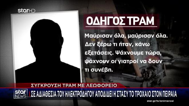 Σύγκρουση τραμ με λεωφορείο: Σε αδιαθεσία του ηλεκτροδηγού αποδίδει η ΣΤΑΣΥ το τροχαίο στον Πειραιά