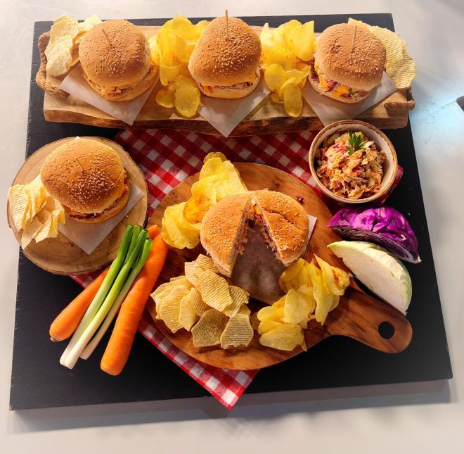 Λαχταριστό burger κοτόπουλο
