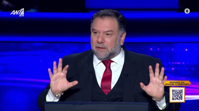 Ο Γρηγόρης Αρναούτογλου είναι ο παρουσιαστής του «Ποιος θέλει να γίνει εκατομμυριούχος;»