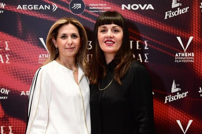Η Κική Σιλβεστριάδου CEO της Nova Media με τη Μαρία Ναθαναήλ, Υπεύθυνη Επικοινωνίας Νυχτών Πρεμιέρας