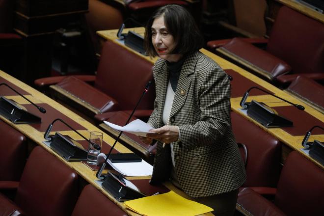 H βουλευτής της Ελληνικής Λύσης Μαρία Αθανασίου - Eurokinissi