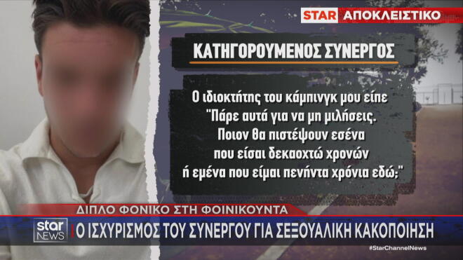Ο ισχυρισμός του συνεργού για σεξουαλική κακοποίηση από το ένα θύμα 