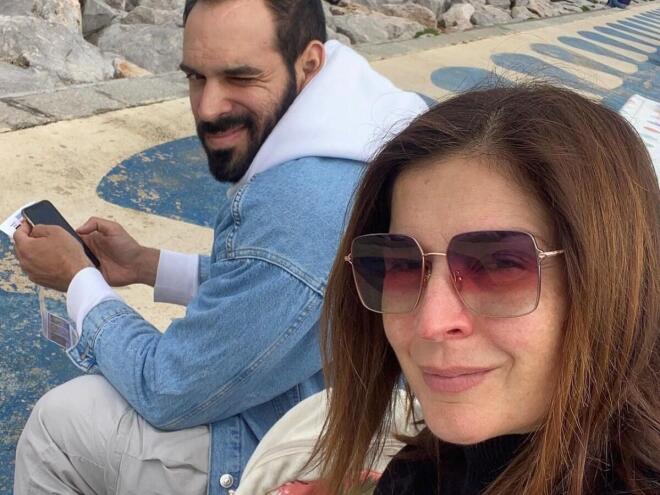 Η Βαλέρια Κουρούπη με τον σύντροφό της, Μάριο Δερβιτσιώτη 