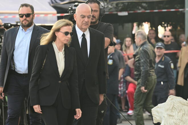 Ο Δένδιας στην κηδεία