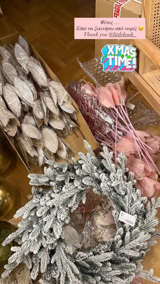 Κατερίνα Καινούργιου: Στόλισε το χριστουγεννιάτικο δέντρο/ instagram