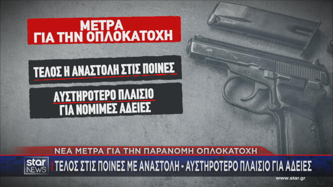Έρχονται νέα μέτρα για την παράνομη οπλοκατοχή