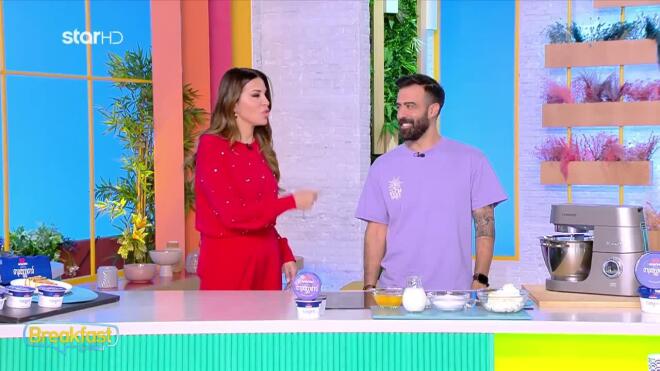 Η Ελένη Χατζίδου και ο Γιώργος Ρήγας στην κουζίνα του Breakfast@Star
