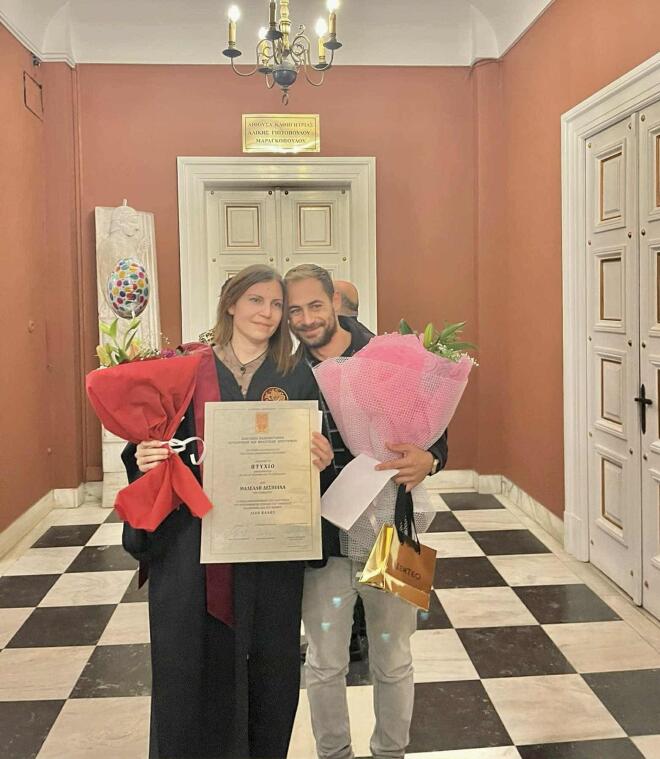 Η Δέσποινα Μαλέλη με τον σύζυγό της, Φάνη Μπολάνο