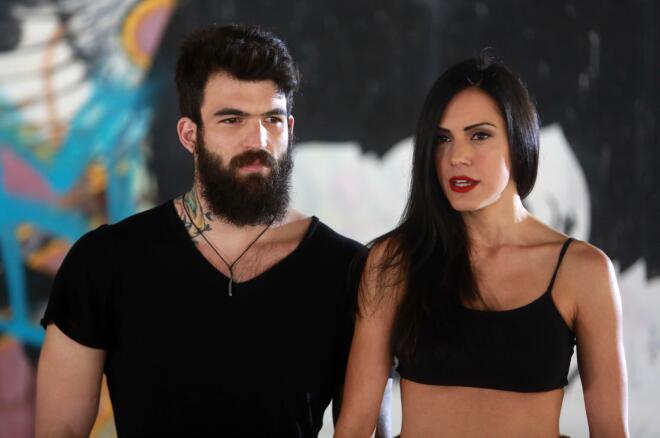 Δημήτρης Αλεξάνδρου - Ελισάβετ Σπανού στα γυρίσματα του videoclip «Ο τελευταίος άνθρωπος» το 2013/ NDP