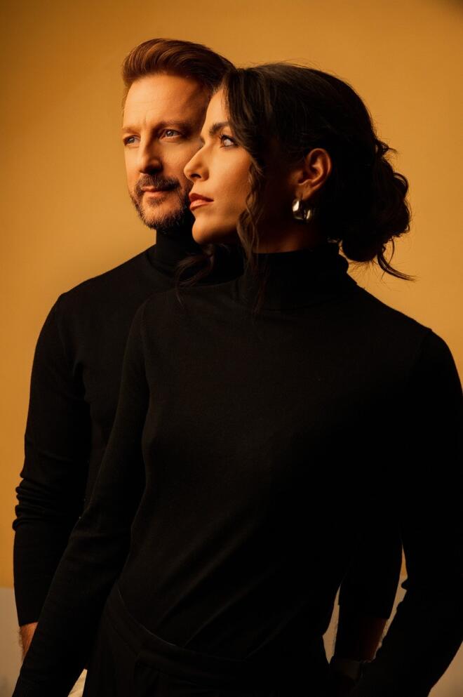 Ο Κώστας Καραφώτης με τη Ματθαία Σπιταδάκη