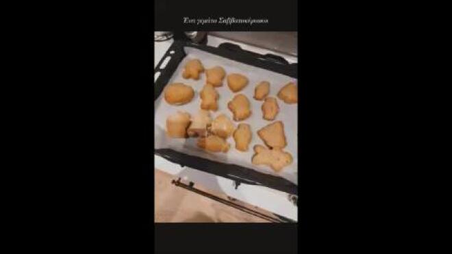 Εριέττα Κούρκουλου: Έφτιαξε τα πρώτα χριστουγεννιάτικα γλυκά με την οικογένειά της