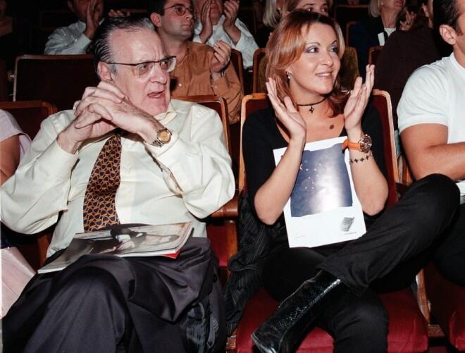 Η Ναταλία Γερμανού με τον πατέρα της Φρέντυ Γερμανό το 1999