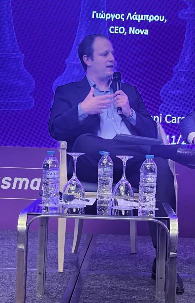 Ο CEO της Nova, Γιώργος Λάμπρου, στο συνέδριο Infocom World
