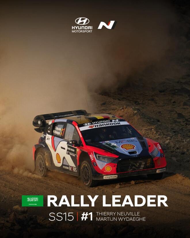 Hyundai: Διπλό βάθρο στο ράλι Σαουδικής Αραβίας