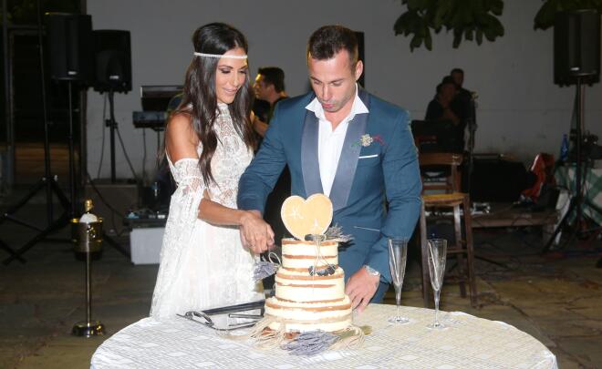 Ανθή Βούλγαρη- Κώστας Κωνσταντινίδης στον γάμο τους, τον Σεπτέβμριο του 2020/ NDP