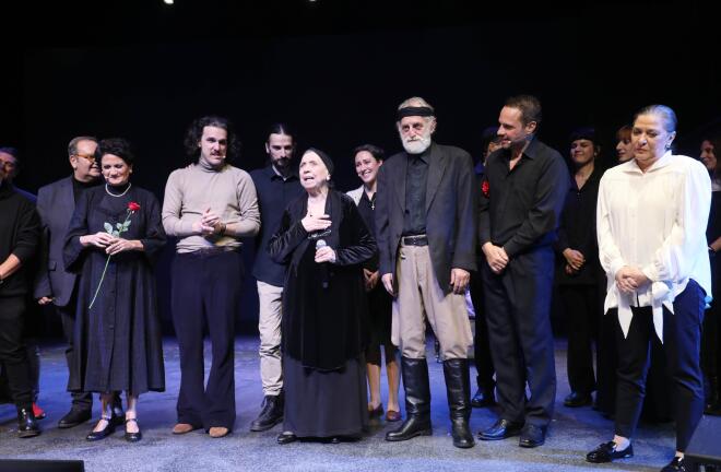 Ο Μιχάλης Αεράκης στην πρεμιέρα της παράστασης  «Νίκος Ξυλούρης- Ο αρχάγγελος της Κρήτης»/ NDP ΕΛΛΗ ΠΟΥΠΟΥΛΙΔΟΥ