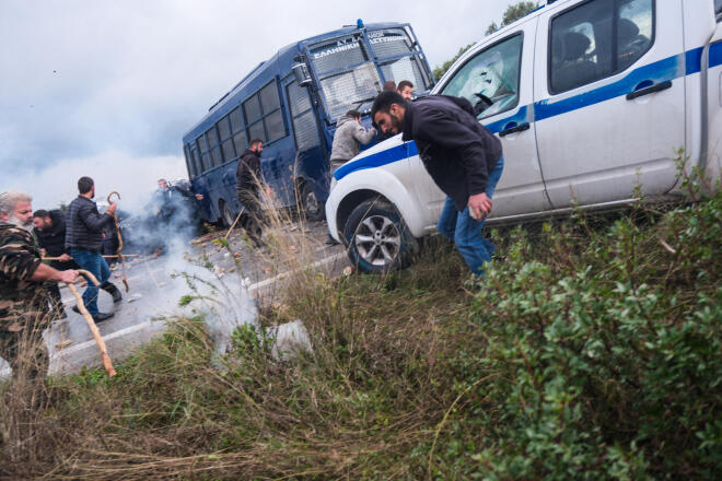 Επεισόδια αγροτών - αστυνομικών στα Χανιά