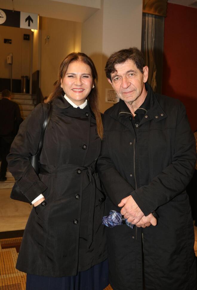 Η Μπέσσυ Μάλφα με τον Γεράσιμο Σκιαδαρέση στο θέατρο Παλλάς / NDP Photo Agency - Θωμάς Δασκαλάκης