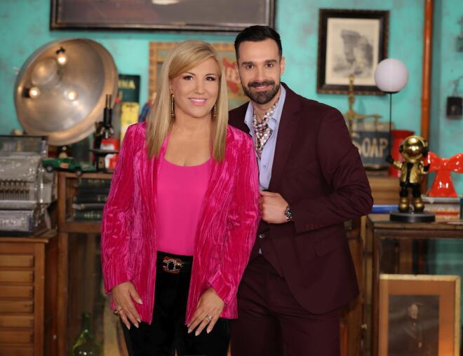 Η Δέσποινα Μοιραράκη με τον εκτιμητή του Cash or Trash, Θάνο Λούδο