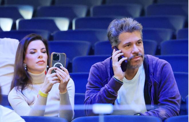 Η Αντελίνα Βαρθακούρη με τον σύζυγό της Χάρη/ φωτογραφία από ndpphoto.gr